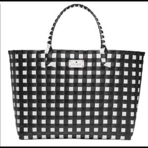 NEW Kate Spade ♠️ checkered black & white tote